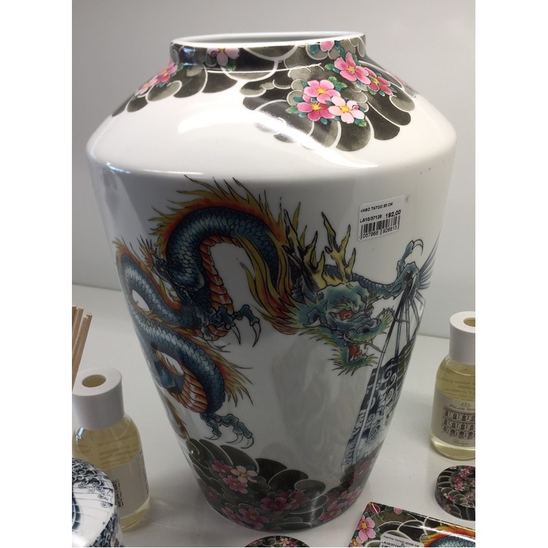 Vaso in porcellana di , centrotavola da tavolo, vaso decorativo in  ceramica, per