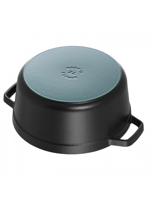 COCOTTE CASSERUOLA TONDA IN GHISA SMALTATA NERA 24 CM. STAUB